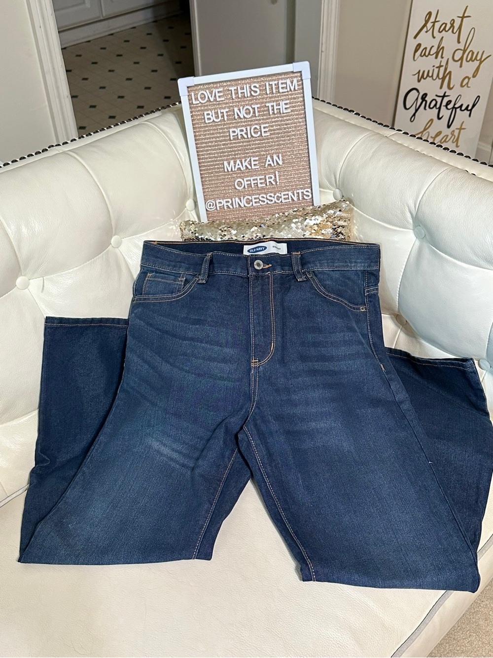 Classic Dark Blue Men's Jeans - Comfortable Everyday Denim